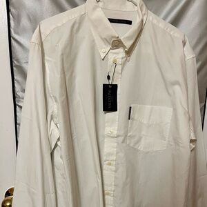 Valentino Men’s Ivory Button-Down Casual Shirt